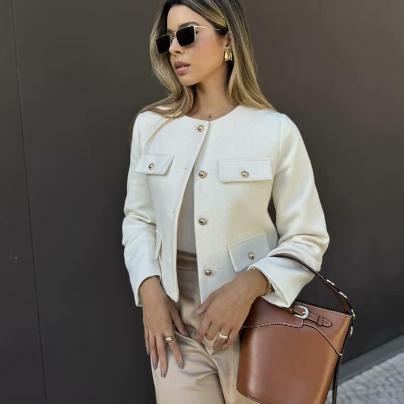 Cropped Button Coat