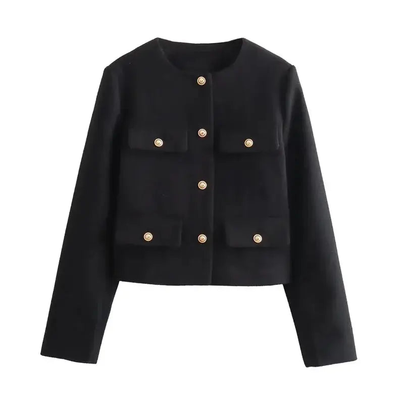 Cropped Button Coat
