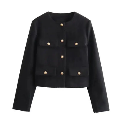 Cropped Button Coat